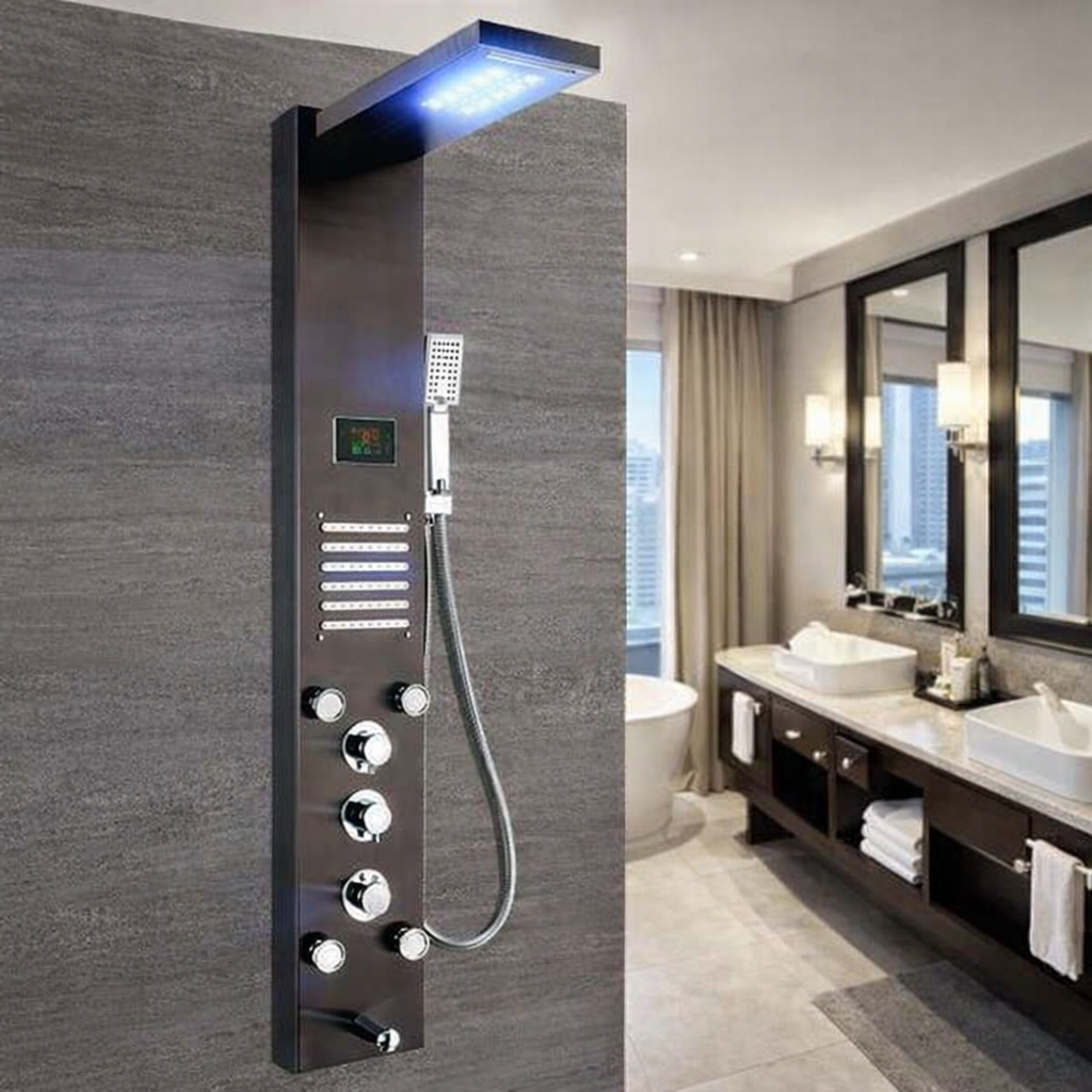 Top-rated FontanaShowers fixture in matte black finish